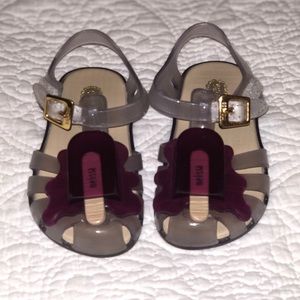 Mini Melissa popsicle sandals clear purple